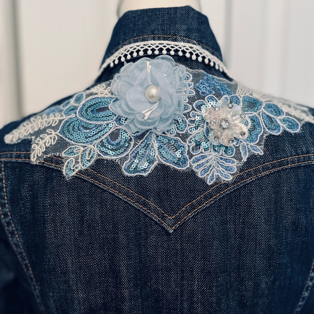 Thrifted denim jacket